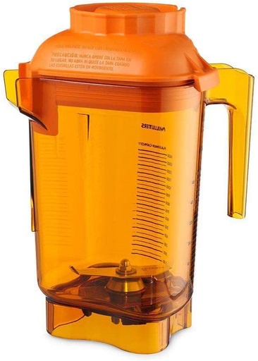 [58990] Vaso para licuadora, capacidad 48 oz/1.4 lt, incluye cuchilla y tapa, color naranja - Vitamix