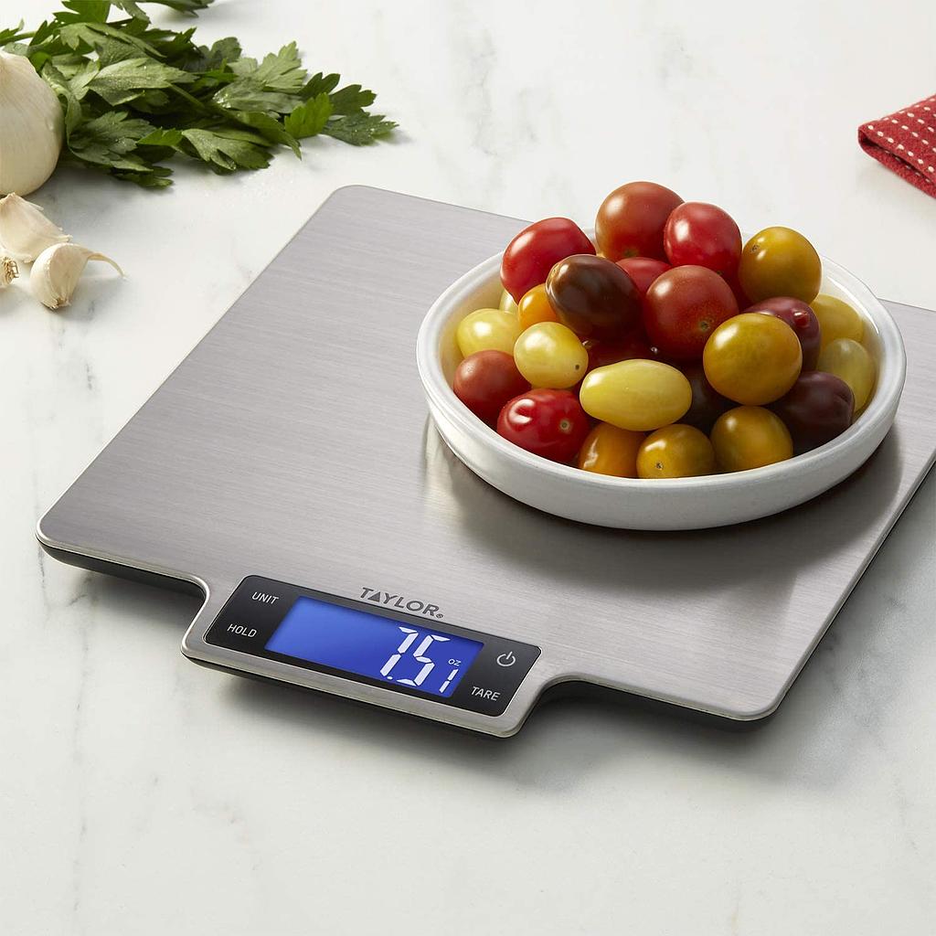 [3907] Báscula de Cocina en Acero Inoxidable 10 kg x 0.1 g - Taylor Precision