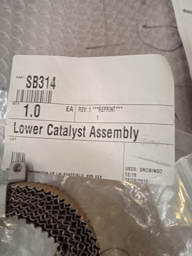 [SB314] Lower Catalyst Assembly - Merrychef